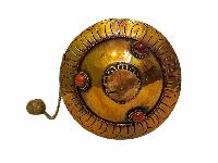 Hand Held Prayer Wheel, Buddhist Handmade Prayer Wheel With Mantra And Ashtamangala Carved
