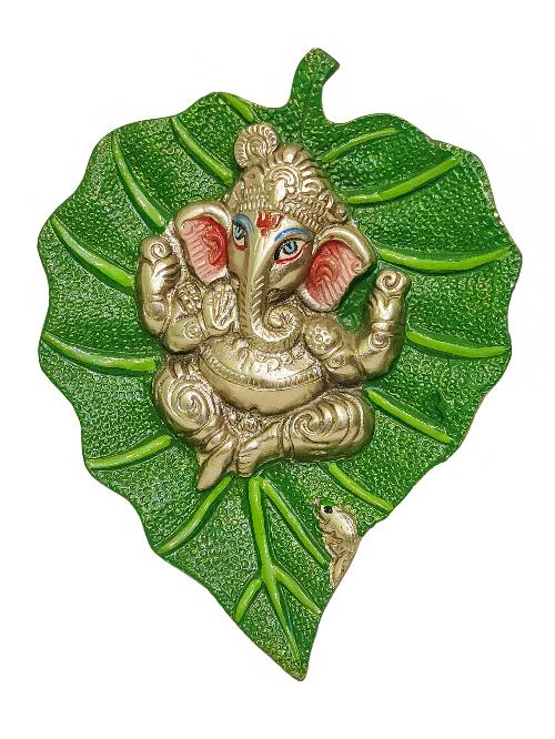 [ganesh] In Leaf, Wall Hanging