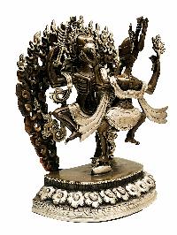[citipati], Buddhist Handmade Statue, [silver And Chocolate Oxidized]