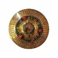 Table Top Prayer Wheel, Buddhist Handmade Prayer Wheel With Carved Mantra, Ashtamangala