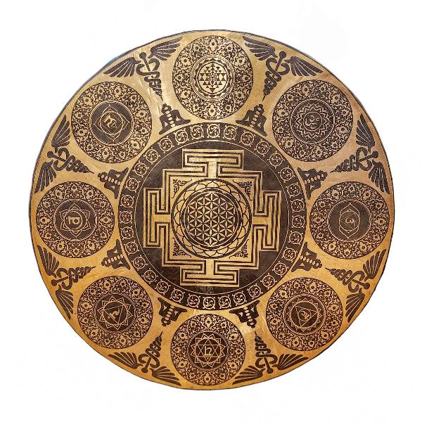 Handmade [gong], Bronze Chau Gong, Tam-tam Gong, Symphonic Gong With [mandala] Etching