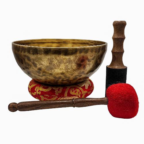 [handmade Singing Bowls], Buddhist Hand Beaten, Antique Finishing, [select Accessories]