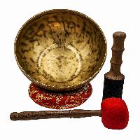 [handmade Singing Bowls], Buddhist Hand Beaten, Antique Finishing, [select Accessories]