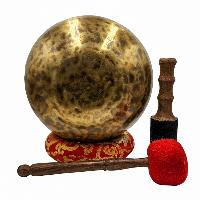 [handmade Singing Bowls], Buddhist Hand Beaten, Antique Finishing, [select Accessories]