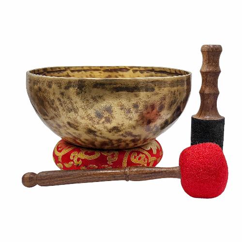 [handmade Singing Bowls], Buddhist Hand Beaten, Antique Finishing, [select Accessories]