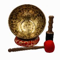 [handmade Singing Bowls], Buddhist Hand Beaten, Antique Finishing, [select Accessories]