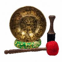 [handmade Singing Bowls], Buddhist Hand Beaten, Antique Finishing, [select Accessories]