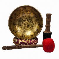 [handmade Singing Bowls], Buddhist Hand Beaten, Antique Finishing, [select Accessories]