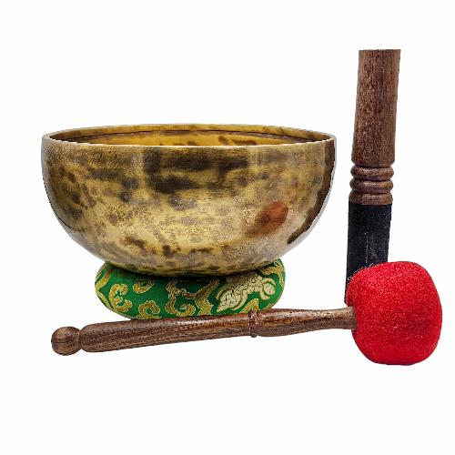 [handmade Singing Bowls], Buddhist Hand Beaten, Antique Finishing, [select Accessories]