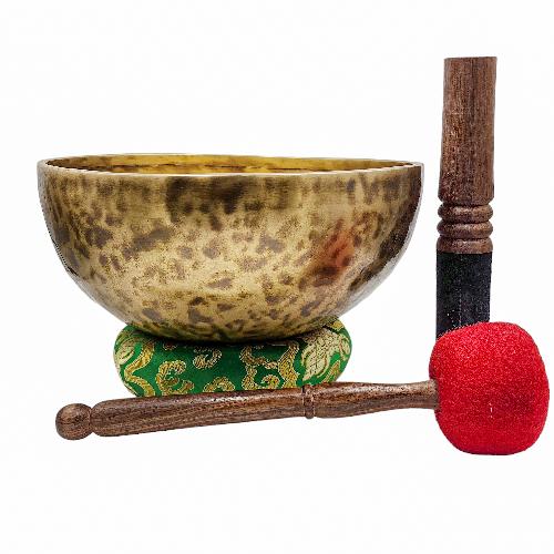 [handmade Singing Bowls], Buddhist Hand Beaten, Antique Finishing, [select Accessories]