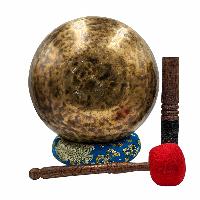[handmade Singing Bowls], Buddhist Hand Beaten, Antique Finishing, [select Accessories]