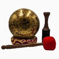 [handmade Singing Bowls], Buddhist Hand Beaten, Antique Finishing, [select Accessories]