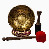[handmade Singing Bowls], Buddhist Hand Beaten, Antique Finishing, [select Accessories]