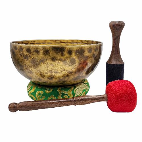 [handmade Singing Bowls], Buddhist Hand Beaten, Antique Finishing, [select Accessories]