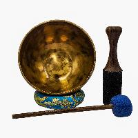 [handmade Singing Bowls], Buddhist Hand Beaten, Antique Finishing, [select Accessories]