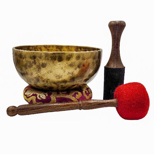 [handmade Singing Bowls], Buddhist Hand Beaten, Antique Finishing, [select Accessories]