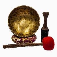 [handmade Singing Bowls], Buddhist Hand Beaten, Antique Finishing, [select Accessories]