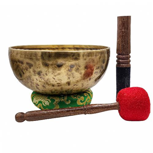 [handmade Singing Bowls], Buddhist Hand Beaten, Antique Finishing, [select Accessories]