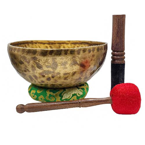 [handmade Singing Bowls], Buddhist Hand Beaten, Antique Finishing, [select Accessories]