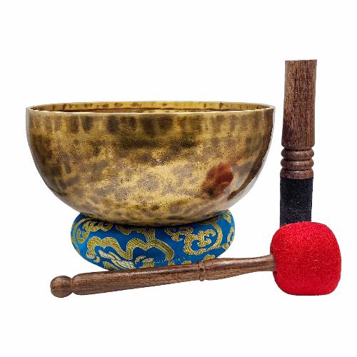 [handmade Singing Bowls], Buddhist Hand Beaten, Antique Finishing, [select Accessories]
