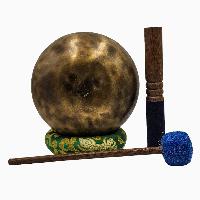 [full Moon Bowl], Buddhist Hand Beaten, Moon Carved, Antique Finishing, [select Accessories]