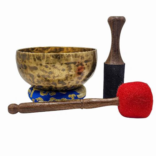 [handmade Singing Bowls], Buddhist Hand Beaten, Antique Finishing, [select Accessories]