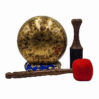 [handmade Singing Bowls], Buddhist Hand Beaten, Antique Finishing, [select Accessories]