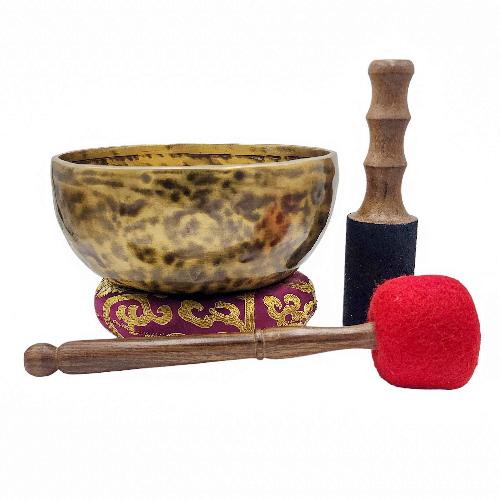 [handmade Singing Bowls], Buddhist Hand Beaten, Antique Finishing, [select Accessories]