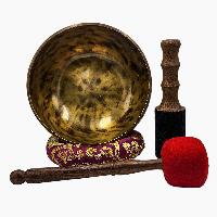 [handmade Singing Bowls], Buddhist Hand Beaten, Antique Finishing, [select Accessories]