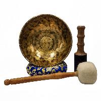 [handmade Singing Bowls], Buddhist Hand Beaten, Antique Finishing, [select Accessories]