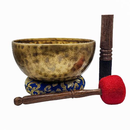 [handmade Singing Bowls], Buddhist Hand Beaten, Antique Finishing, [select Accessories]