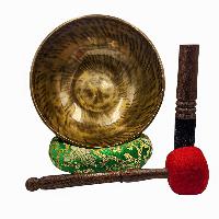[handmade Singing Bowls], Buddhist Hand Beaten, Antique Finishing, [select Accessories]