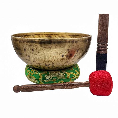 [handmade Singing Bowls], Buddhist Hand Beaten, Antique Finishing, [select Accessories]