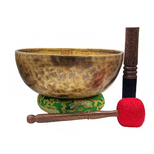 [handmade Singing Bowls], Buddhist Hand Beaten, Antique Finishing, [select Accessories]