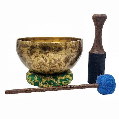 [handmade Singing Bowls], Buddhist Hand Beaten, Antique Finishing, [select Accessories]