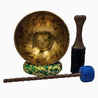 [handmade Singing Bowls], Buddhist Hand Beaten, Antique Finishing, [select Accessories]