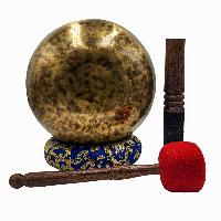 [handmade Singing Bowls], Buddhist Hand Beaten, Antique Finishing, [select Accessories]