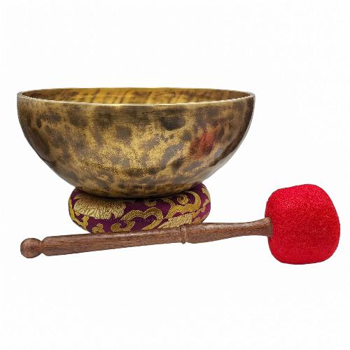 [handmade Singing Bowls], Buddhist Hand Beaten, Antique Finishing, [select Accessories]