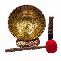 [handmade Singing Bowls], Buddhist Hand Beaten, Antique Finishing, [select Accessories]