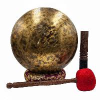 [handmade Singing Bowls], Buddhist Hand Beaten, Antique Finishing, [select Accessories]