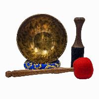 [handmade Singing Bowls], Buddhist Hand Beaten, Antique Finishing, [select Accessories]
