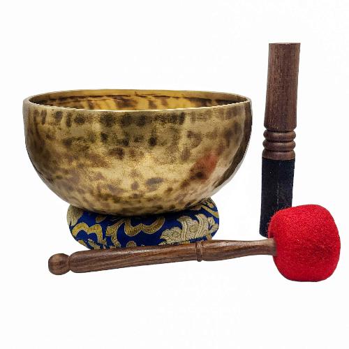 [handmade Singing Bowls], Buddhist Hand Beaten, Antique Finishing, [select Accessories]
