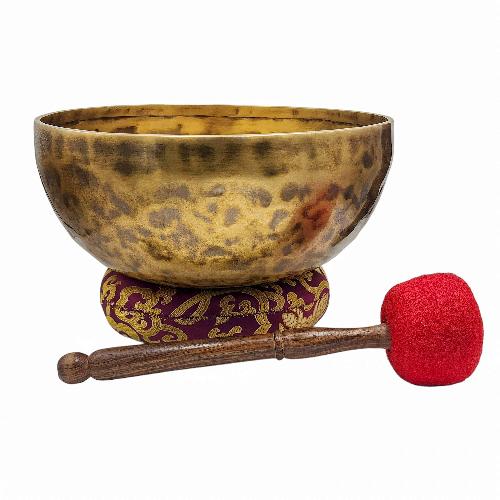 [handmade Singing Bowls], Buddhist Hand Beaten, Antique Finishing, [select Accessories]