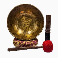 [handmade Singing Bowls], Buddhist Hand Beaten, Antique Finishing, [select Accessories]