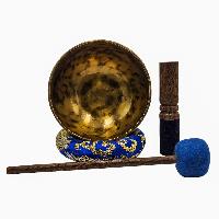 [handmade Singing Bowls], Buddhist Hand Beaten, Antique Finishing, [select Accessories]