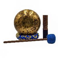 [handmade Singing Bowls], Buddhist Hand Beaten, Antique Finishing, [select Accessories]