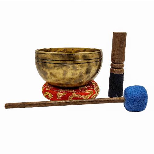 [handmade Singing Bowls], Buddhist Hand Beaten, Antique Finishing, [select Accessories]