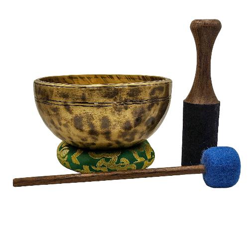 [handmade Singing Bowls], Buddhist Hand Beaten, Antique Finishing, [select Accessories]