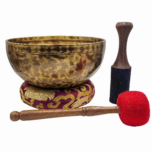 [handmade Singing Bowls], Buddhist Hand Beaten, Antique Finishing, [select Accessories]