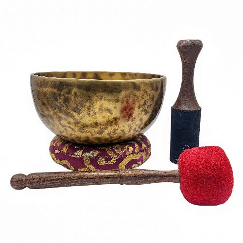 [handmade Singing Bowls], Buddhist Hand Beaten, Antique Finishing, [select Accessories]